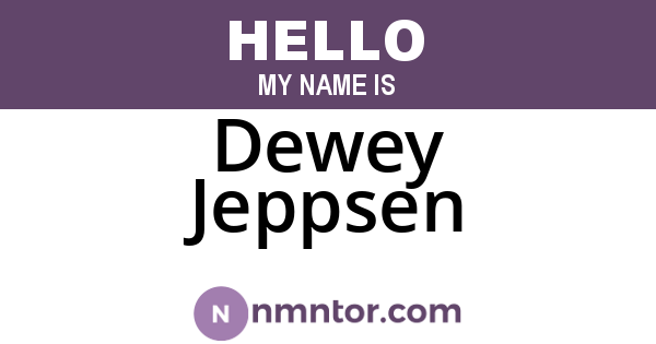 Dewey Jeppsen