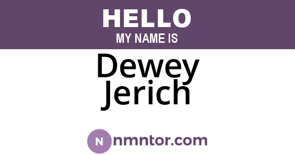 Dewey Jerich