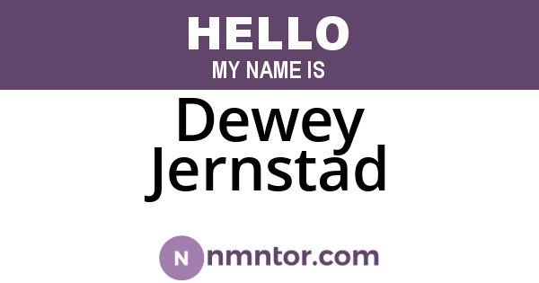 Dewey Jernstad