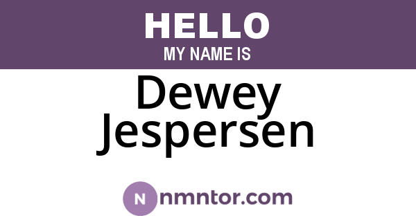 Dewey Jespersen