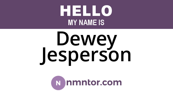 Dewey Jesperson
