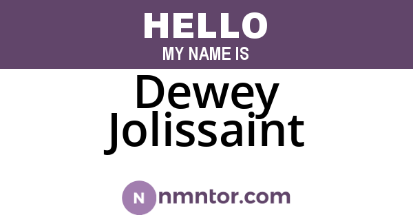 Dewey Jolissaint