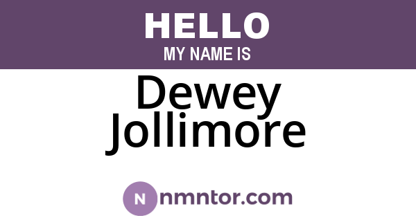 Dewey Jollimore