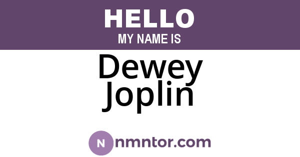 Dewey Joplin