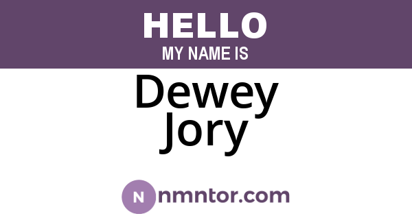 Dewey Jory