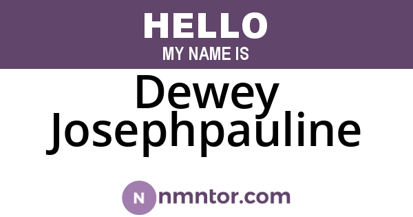 Dewey Josephpauline