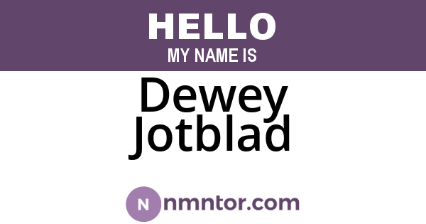 Dewey Jotblad