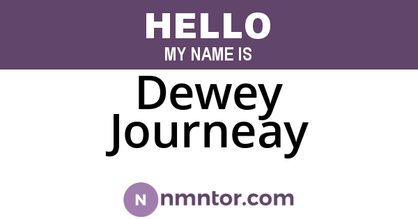 Dewey Journeay