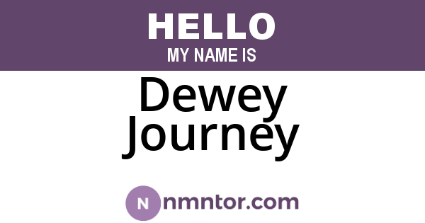 Dewey Journey