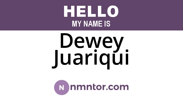 Dewey Juariqui