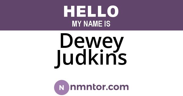 Dewey Judkins