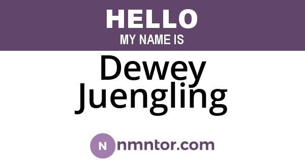 Dewey Juengling