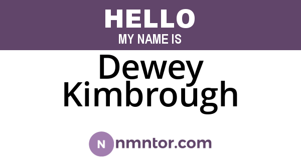 Dewey Kimbrough