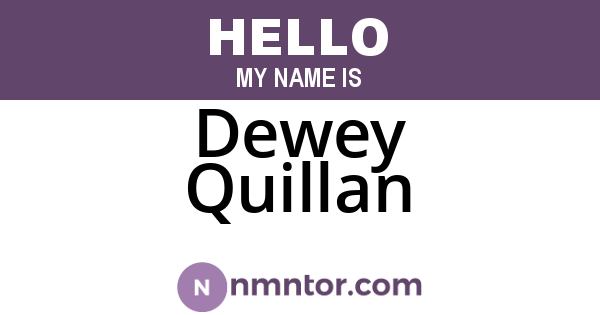 Dewey Quillan