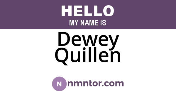 Dewey Quillen
