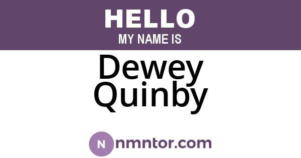Dewey Quinby