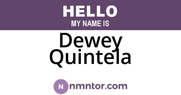 Dewey Quintela