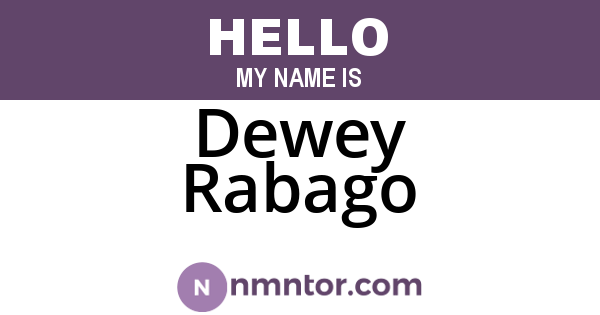 Dewey Rabago