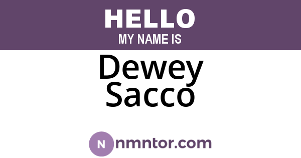 Dewey Sacco