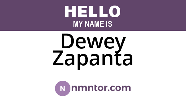 Dewey Zapanta