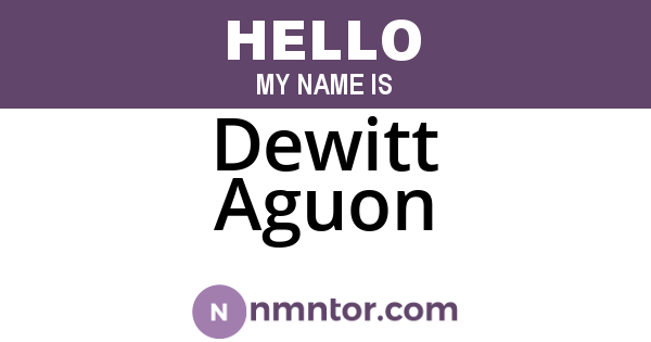 Dewitt Aguon