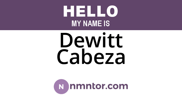 Dewitt Cabeza