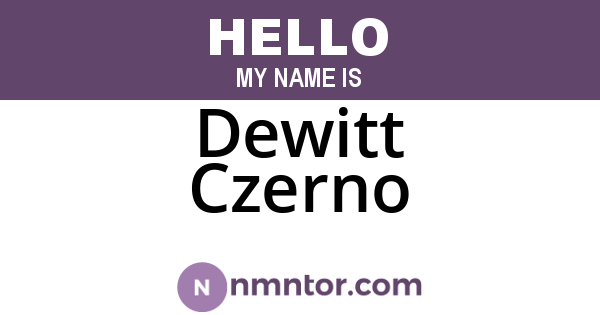 Dewitt Czerno