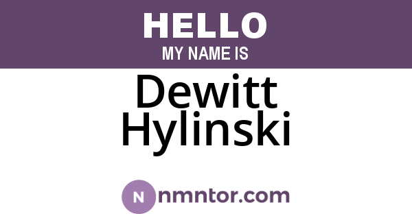 Dewitt Hylinski