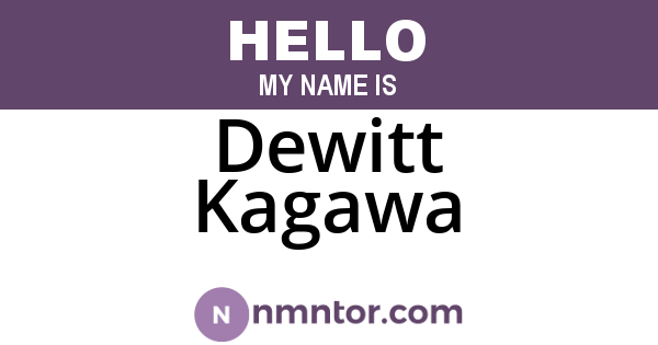 Dewitt Kagawa