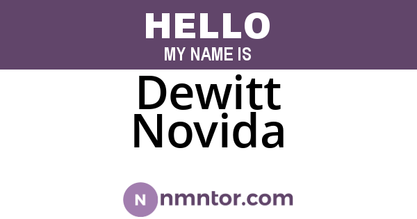 Dewitt Novida