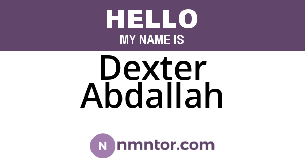 Dexter Abdallah