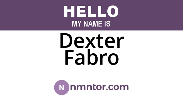 Dexter Fabro