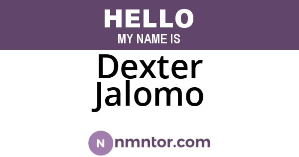 Dexter Jalomo