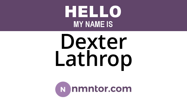 Dexter Lathrop