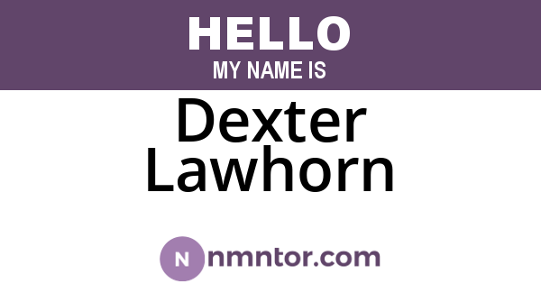 Dexter Lawhorn