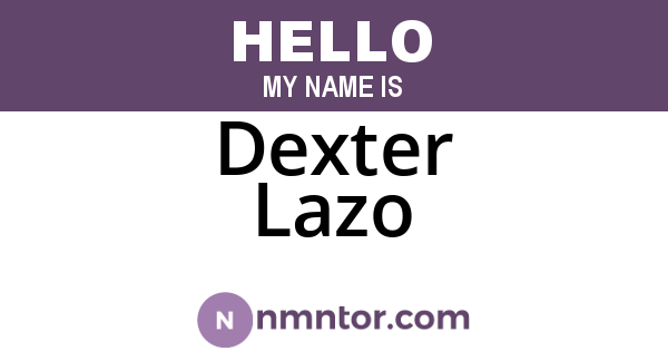 Dexter Lazo