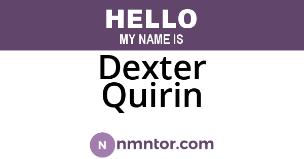 Dexter Quirin