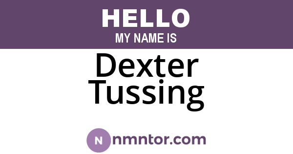 Dexter Tussing