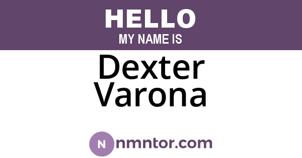 Dexter Varona