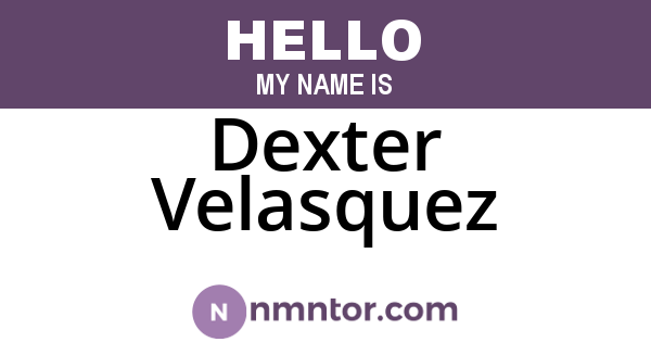 Dexter Velasquez