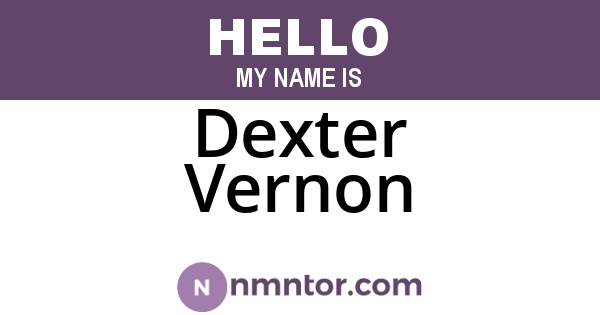Dexter Vernon