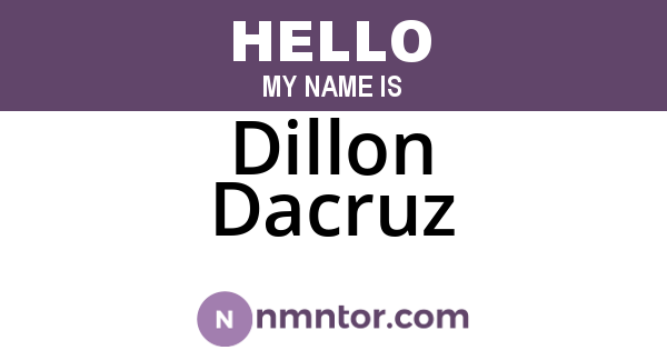 Dillon Dacruz