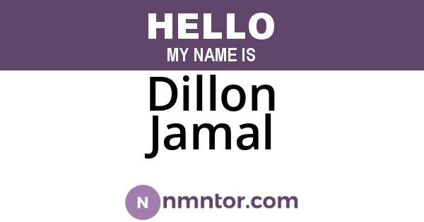 Dillon Jamal