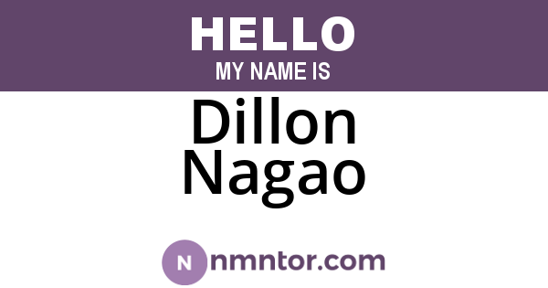 Dillon Nagao