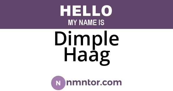 Dimple Haag
