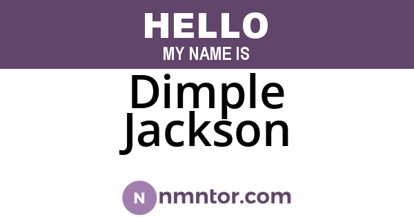 Dimple Jackson