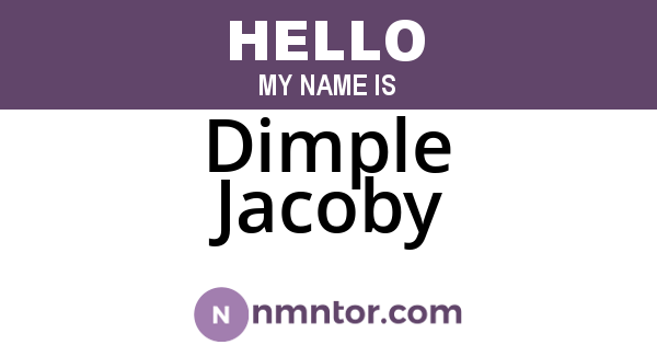 Dimple Jacoby