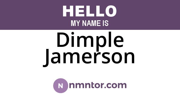 Dimple Jamerson