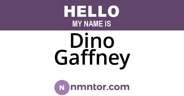 Dino Gaffney