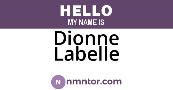 Dionne Labelle